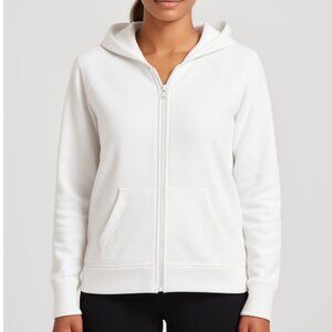 Ideology Women’s White Full-Zip Hoodie Jacket, size Large